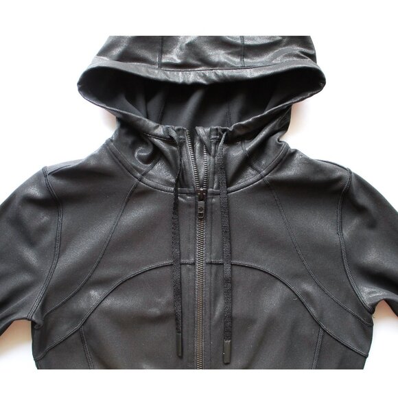 Lululemon Hooded Define Jacket Shine / Size 8 / Black Nulu Special Shimmer - Picture 7 of 10